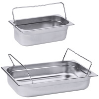 Pojemnik ze składanymi uchwytami GN 1/3, 100 mm | CONTACTO, 6713/100