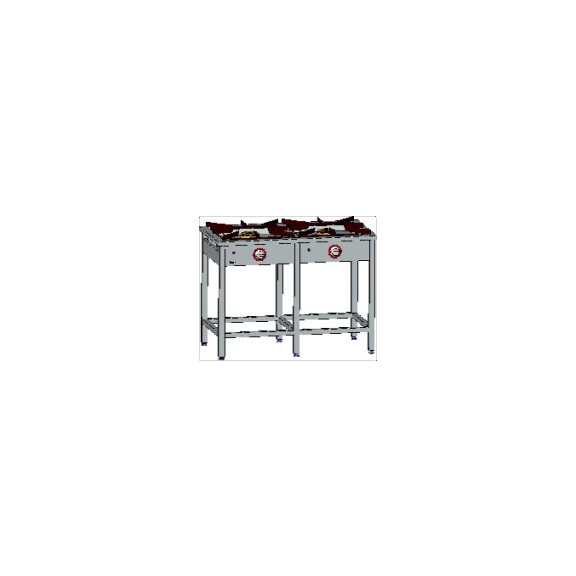 Kuchnia gazowa 115x60x85 cm z zapalaczem, 2 palniki: 2x7 kW | EGAZ, TG-214.II
