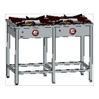 Kuchnia gazowa 115x60x85 cm z zapalaczem, 2 palniki: 2x9 kW | EGAZ, TG-220.II