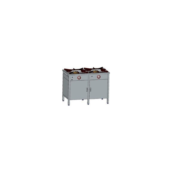 Kuchnia gazowa 115x60x85 cm z zapalaczem oraz z szafką, 2 palniki: 1x5+1x7 kW | EGAZ, TG-212.IV