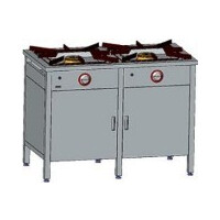 Kuchnia gazowa 115x60x85 cm z zapalaczem oraz z szafką, 2 palniki: 1x7+1x9 kW | EGAZ, TG-217.IV