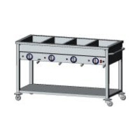 Bemar elektryczny, jezdny z niezależnym sterowaniem 4xGN 1/1 200, 140x60x85 cm | EGAZ, BE-4JS