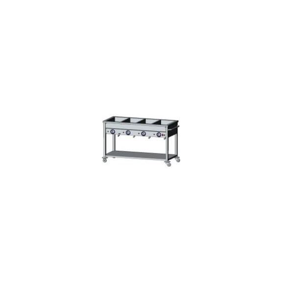 Bemar elektryczny, jezdny z niezależnym sterowaniem 4xGN 1/1 200, 140x60x85 cm | EGAZ, BE-4JS