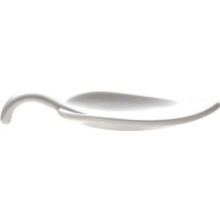 Łyżka przystawkowa z melaminy, biała 10x4,5 cm | APS, Leaf