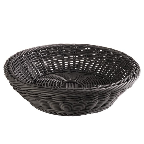 Czarny, okrągły koszyk 29 cm | APS, Profi Line
