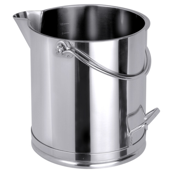 Pojemnik ze stali nierdzewnej na płyny z uchwytem i dzióbkiem, 20 l, średnica 270 mm | CONTACTO, 3100/020