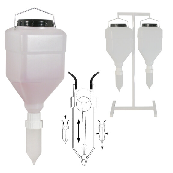 Wiszący dyspenser do sosów z polipropylenu, 5,5 l, 170x170x330 mm | CONTACTO, 1462/050