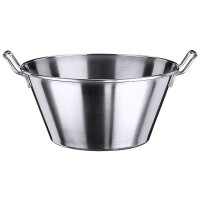 Wanna okrągła ze stali nierdzewnej z dwoma uchwytami, 32 l, średnica 500 mm | CONTACTO, 545/500