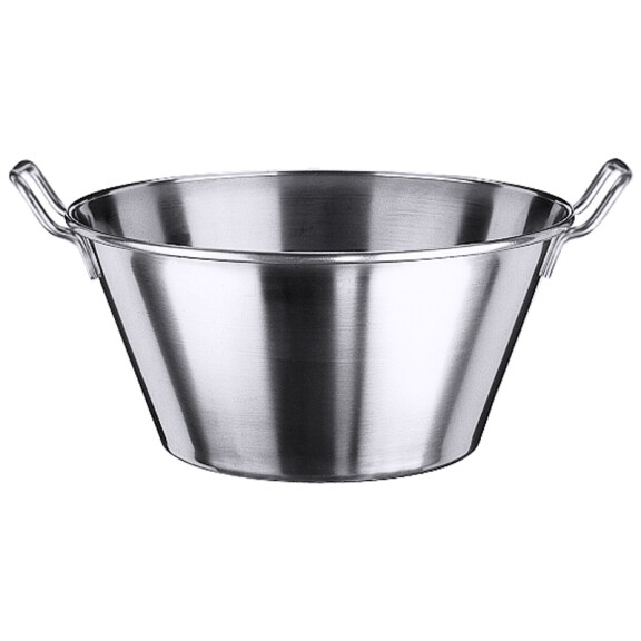 Wanna okrągła ze stali nierdzewnej z dwoma uchwytami, 32 l, średnica 500 mm | CONTACTO, 545/500