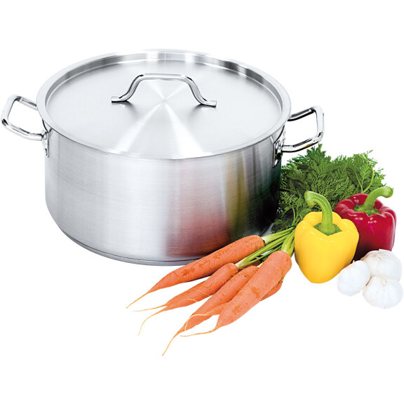 Garnek nierdzewny z pokrywką, niski 12,9 l | STALGAST, 013322