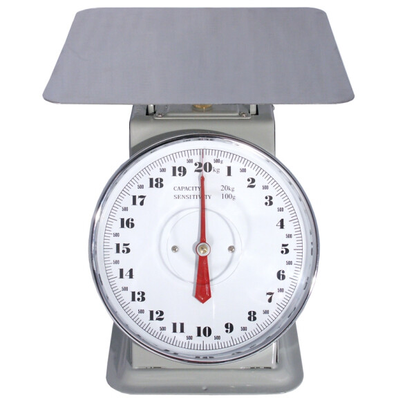 Waga gastronomiczna z szalką do 20 kg wykonana ze stali, 230x250x270 mm | CONTACTO, 241/020
