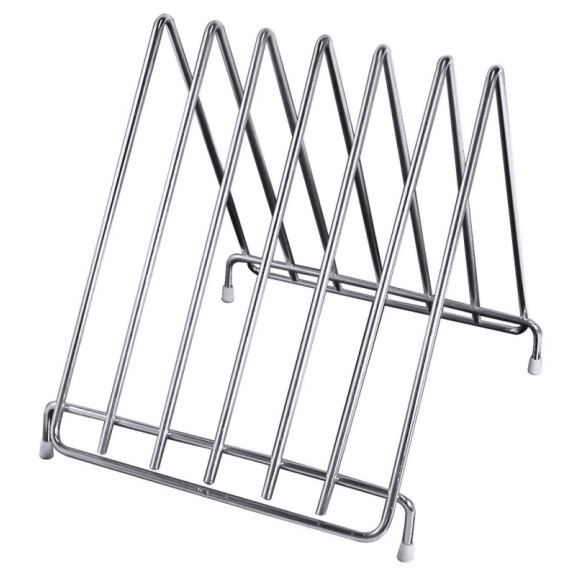Stojak na deski do 25 mm grubości wykonany ze stali nierdzewnej, 270x320x280 mm | CONTACTO, 1505/300