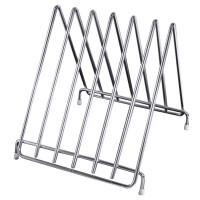 Stojak na deski do 50 mm grubości wykonany ze stali nierdzewnej, 430x320x280 mm | CONTACTO, 1505/550