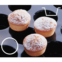 Mata silikonowa do muffin, średnica 51 mm | CONTACTO, 6690/051