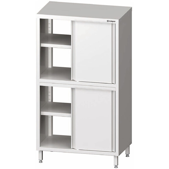 Szafa przelotowa z dzielonymi drzwiami suwanymi 800x600x1800 mm | STALGAST, 981666080
