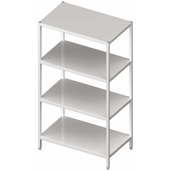 Regał magazynowy, cztery półki pełne 600x600x1800 mm | STALGAST, 981856060