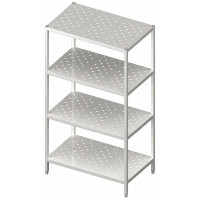 Regał magazynowy, cztery półki perforowane 1000x400x1800 mm | STALGAST, 981864100