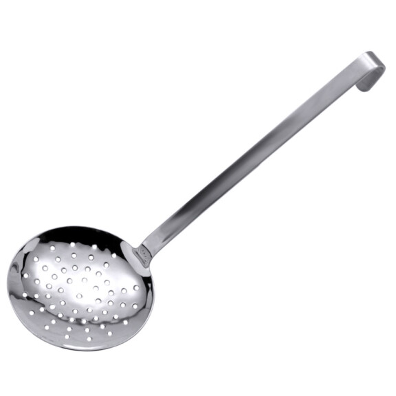 Łyżka cedzakowa ze stali nierdzewnej, monoblok, średnica 140 mm | CONTACTO, 73/140