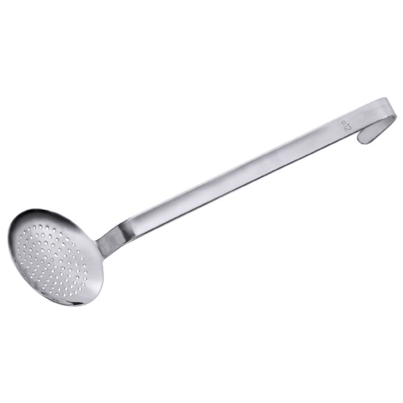 Łyżka cedzakowa ze stali nierdzewnej, monoblok, 420 mm | CONTACTO, 70/160