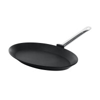 Patelnia z aluminium oraz z powłoką tytanową - owalna do ryb 40x27,5 cm | HENDI, Profi Line