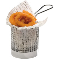 Koszyk do serwowania potraw o średnicy 8 cm, stal nierdzewna | APS, Snack Holder