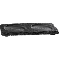 Podstawka pod 2 przyprawniki 15x8 cm, kamień łupkowy | APS, 00971