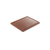 Deska kuchenna do krojenia, z tworzywa HACCP GN 1/2, brązowa | HENDI, 826140