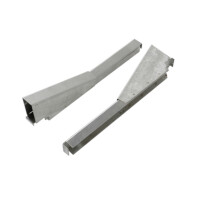 Wsporniki, konsole do zawieszenia półki ściennej, 1 para 355x35x90 mm | BARTSCHER, 600601