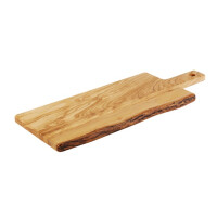 Deska do serwowania z drewna oliwnego, 44 x 20 x 2 z uchwytem 12 cm | APS, Olive