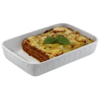 Naczynie do zapiekania z porcelany, prostokątne 33x22,5 cm | HENDI, Rustica