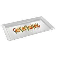 Talerz prostokątny z melaminy 36x20,5x3,8 cm | HENDI, 561508