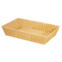 Koszyk do pieczywa z polirattanu, prostokątny 53x32x9 cm | HENDI, 561102