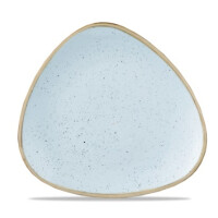 Porcelanowy trójkątny talerz, ręcznie zdobiony 26,5 cm | CHURCHILL, Stonecast Duck Egg Blue