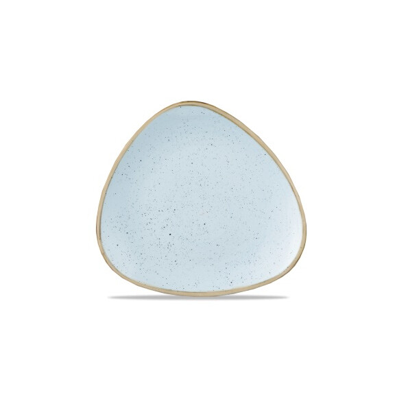 Porcelanowy trójkątny talerz, ręcznie zdobiony 26,5 cm | CHURCHILL, Stonecast Duck Egg Blue