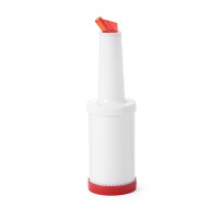 Dyspenser barmański 2-częściowy, wysokość: 30 cm, 0,8 l, czerwony | HENDI, 557600