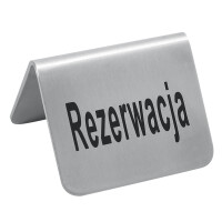 Tabliczka informacyjna na stół „rezerwacja”, zestaw 4 szt. | HENDI, 663714