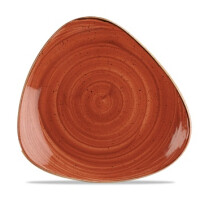 Porcelanowy trójkątny talerz, ręcznie zdobiony 26,5 cm | CHURCHILL, Stonecast Spiced Orange
