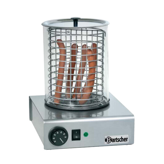 Urządzenie do hot-dogów ze szklanym pojemnikiem, średnica 19,5 cm | BARTSCHER, A120401