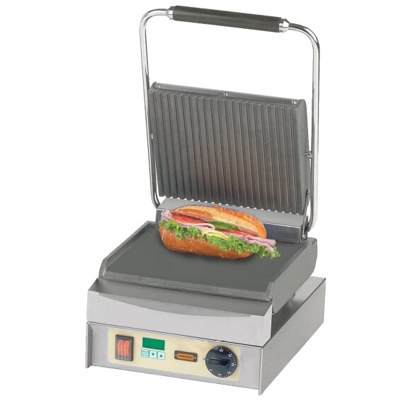 Kontakt grill Panini Master, płyta ryflowana + gładka 2,5kW | NEUMARKER, 11-80411 DT