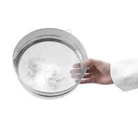 Sito nierdzewne cukiernicze do przesiewania cukru pudru, średnica: 41 cm | HENDI, 637821