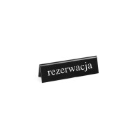 Informacyjna tabliczka „Rezerwacja”, 13x3,5x4 cm | HENDI, 663523