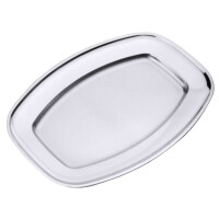 Półmisek wykonany ze stali nierdzewnej 370x260x20 mm | CONTACTO, 1441/370