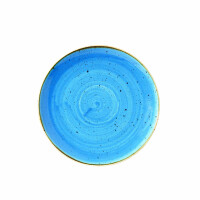 Niebieski talerz płaski, ręcznie zdobiony 16,5 cm | CHURCHILL, Stonecast Cornflower Blue