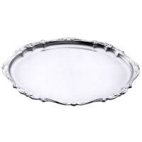 Taca wykonana ze stali nierdzewnej „Barok”, owalna 370x290x16 mm | CONTACTO, 10/350