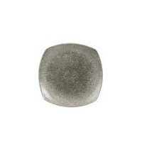 Porcelanowy talerz kwadratowy 21,5 x 21,5 cm | CHURCHILL, Raku Quartz Black