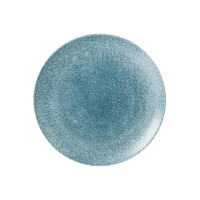 Porcelanowy talerz płytki Coupe 28,8 cm | CHURCHILL, Raku Topaz Blue