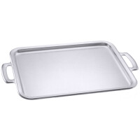 Taca wykonana ze stali nierdzewnej z uchwytami 600x450x20 mm | CONTACTO, 950/600