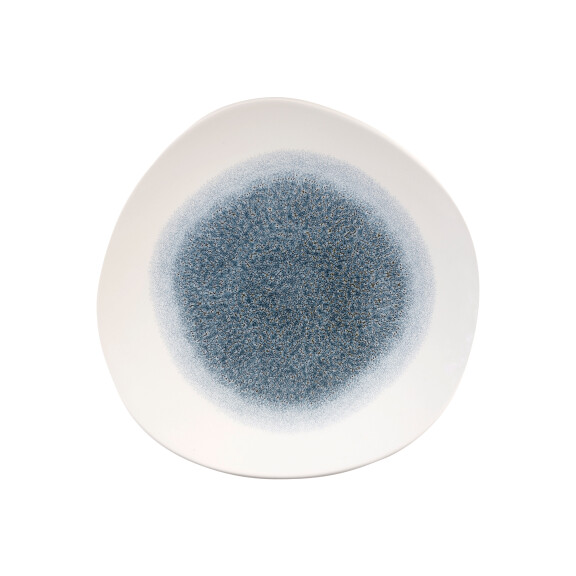Porcelanowy talerz płaski Organic 26,4 cm | CHURCHILL, Raku Topaz Blue
