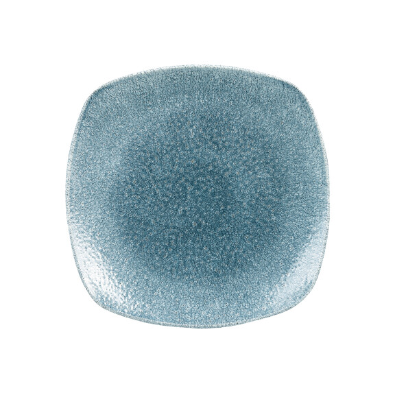 Porcelanowy talerz kwadratowy 21,5 x 21,5 cm | CHURCHILL, Raku Topaz Blue