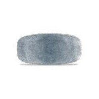 Porcelanowy talerz prostokątny 26,9 x 12,7 cm | CHURCHILL, Raku Topaz Blue